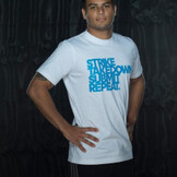 adidas アディダス MMA Tシャツ T-shirt [Strike Takedown Submit Repeat] 白 White [ad-t-mma-striketakedown-wh]