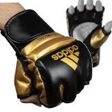 【NEW】adidas アディダス ニュ ースピード ファイト グローブ New Speed Fight Glove 黒ゴールド BlackGold [ad-gv-openfinger-newspeedfight-bkgd]