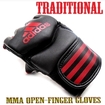 ADULT アダルト/グローブ Gloves/adidas アディダス オープンフィンガーグローブ Traditional Model 黒赤 BlackRed