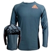 /adidas アディダス 長袖ラッシュガード [Big Logo Light Model] ダークグレー黒 DarkGrey/Black