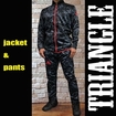 KIDS キッズ・ジュニア/プロテクター サポーター Protector/【SALE】adidas アディダス ジャケット+パンツセットアップ Jacket+Pants Suit [Triangle Model]グレー黒 Grey/Black