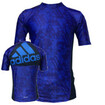 ADULT アダルト/adidas アディダス 半袖ラッシュガード Rashguard S/S [Transition Model] 青黒 Blue/Black