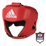 adidas 国際アマチュアボクシング連盟(AIBA)公認ヘッドガード 本革 赤 Red [ad-pt-headguard-aiba-realleather-rd]