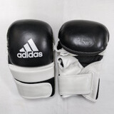 【NEW】adidas アディダス MMA パウンド グローブ 本革 Grappling Gloves Leather 黒白 [ad-gv-of-pound-grappling-leather-csg061-23-bkwh]
