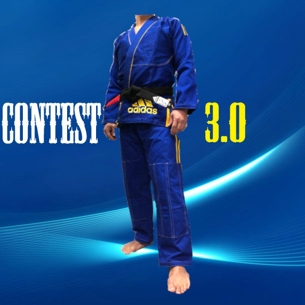 【SALE】 adidas 柔術衣 [Contest 3.0 Model] 青イエロー Blue/Yellow[ad-k-contest-30-19-blyw]