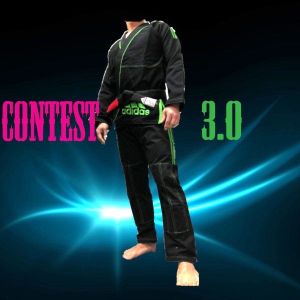 【SALE】 adidas 柔術衣 [Contest 3.0 Model] 黒ソーラーライム Black/Solar Lime[ad-k-contest-30-19-bksolarlime]