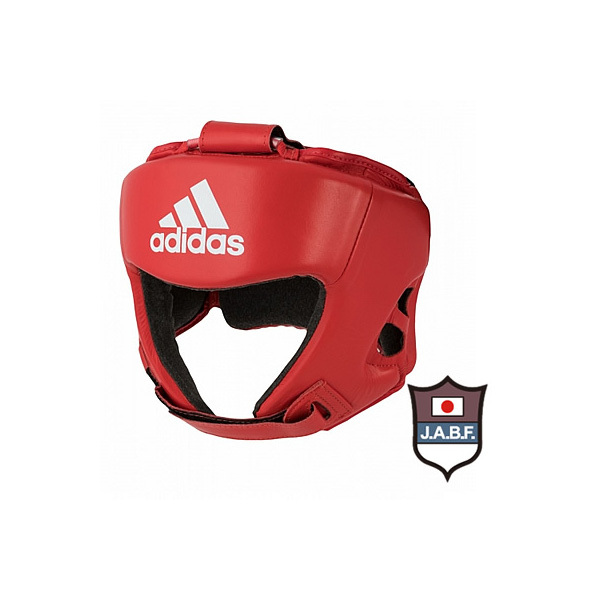 adidas 国際アマチュアボクシング連盟(AIBA)公認ヘッドガード 本革 赤 Red[ad-pt-headguard-aiba-realleather-rd]