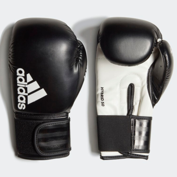 adidas ボクシンググローブ [Hybrid 50 model] 黒白[ad-gv-boxing-newhybrid50-adih50-bkwh]