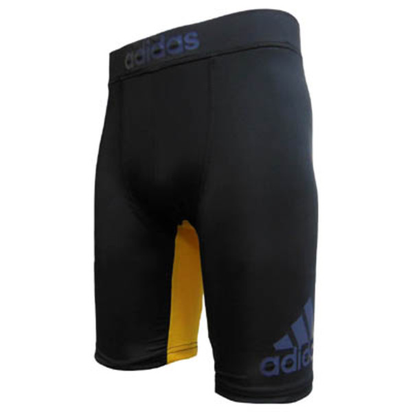 【SALE】adidas アディダス ファイトスパッツ Fight Shorts [Training Model] 黒黄 Black/Yellow[ad-fs-grappling-16-bkyw]