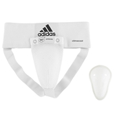 adidas アディダス WKF公認 金的ガード(ファウルカップ) 白 White
